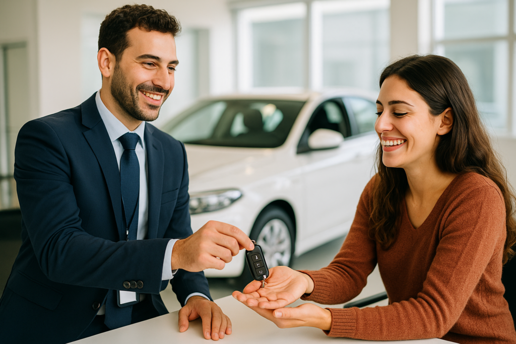 Veicolo sostitutivo consegnato dalla società di noleggio a lungo termine dopo il furto dell'auto in Italia