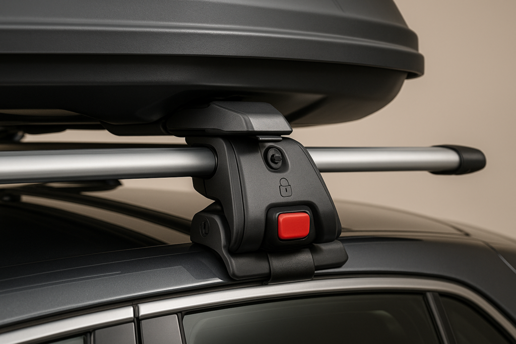 Sistema di fissaggio barre portatutto e accessori da tetto per auto
