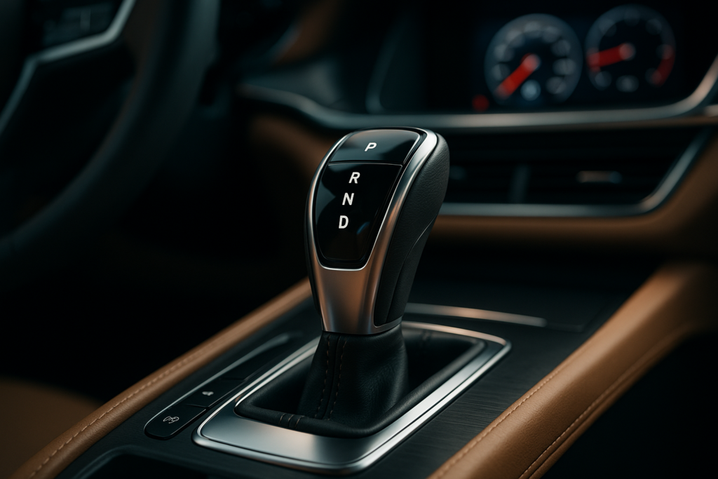 Cambio automatico moderno in auto a noleggio lungo termine con comfort e tecnologia