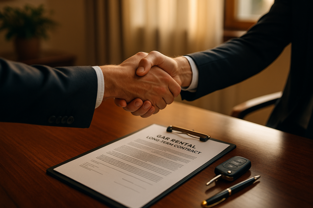 Intestatario del contratto di noleggio a lungo termine che firma un accordo con conducente aggiuntivo