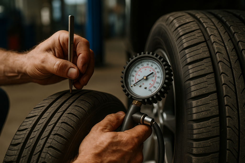 Controllo pressione e usura pneumatici auto prima delle vacanze estive