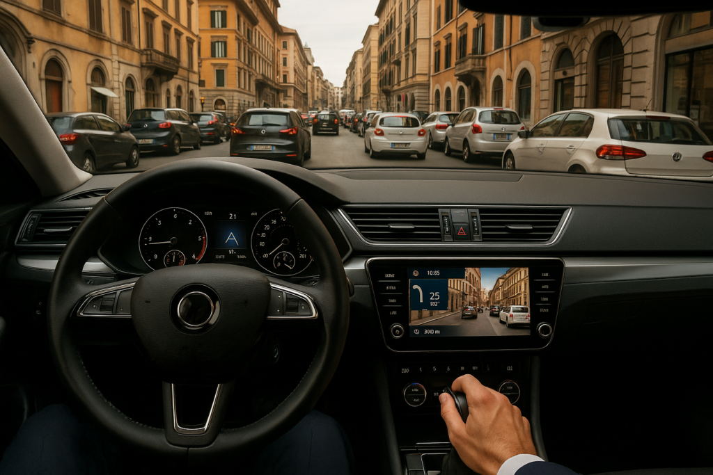 Guida rilassata nel traffico urbano con cambio automatico per professionisti e aziende