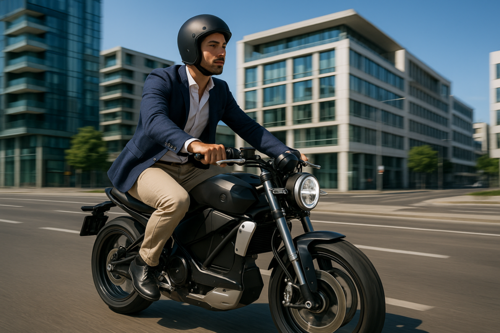 Moto elettrica in noleggio a lungo termine per professionisti e partite IVA in città italiana