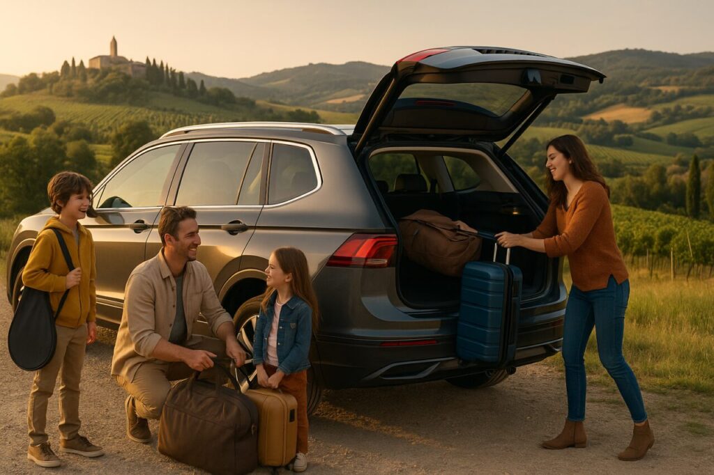 SUV familiare a 7 posti in noleggio a lungo termine per famiglie con bambini in Italia